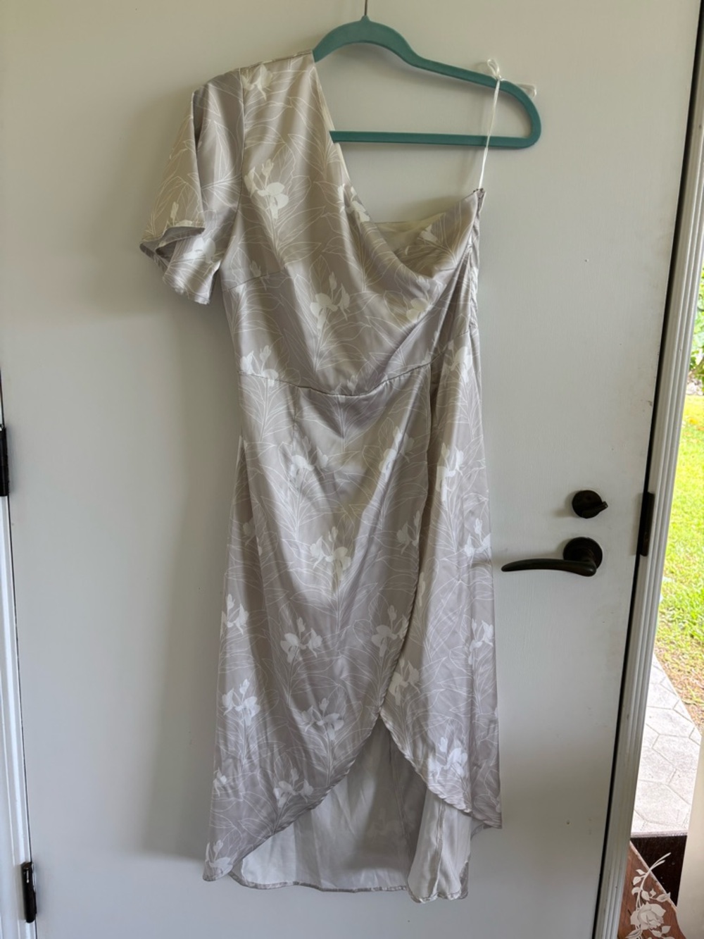 Lexbreezy one shoulder floral dress graduation event wedding bridal shower